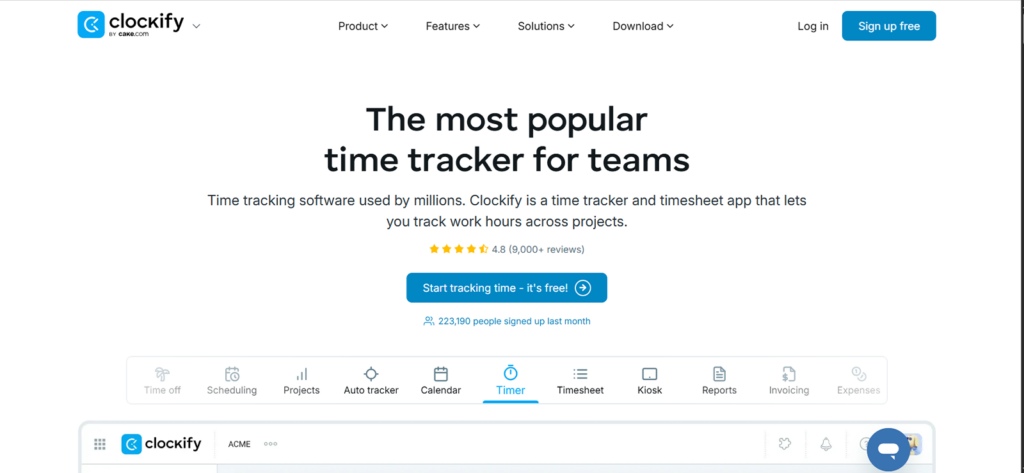 Clockify — Best Free Toggl Track Alternative