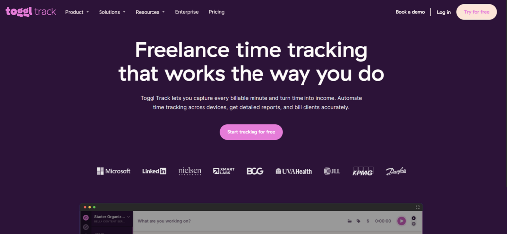 Toggl Track for Freelancers