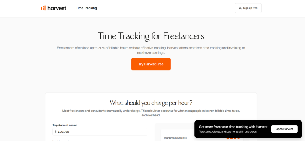 Harvest for Freelancers
