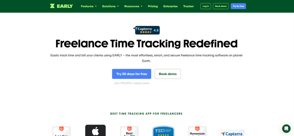 EARLY Time Tracker for Freelancers