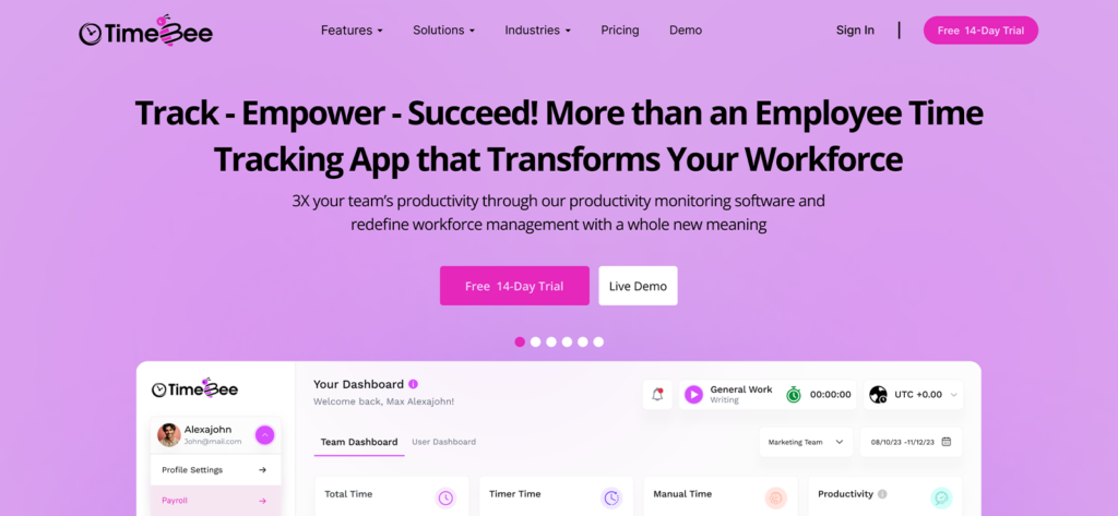 TimeBee Time Tracking App