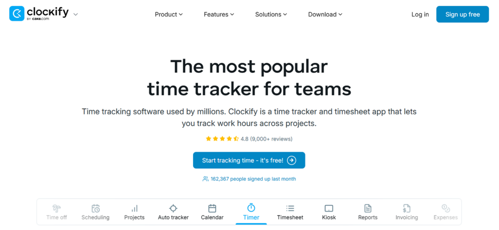 Clockify Time Tracking App
