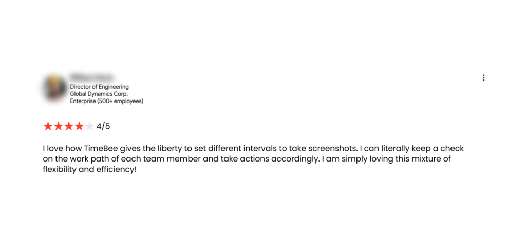 TimeBee customer review 2
