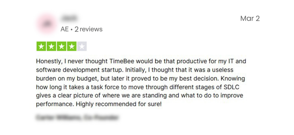 TimeBee Customer Review 1

