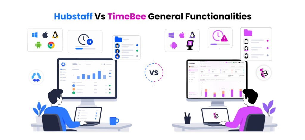 Hubstaff vs TimeBee General Functionalities