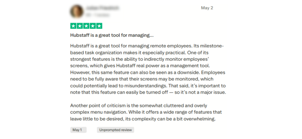 Hubstaff Customer Review 1
