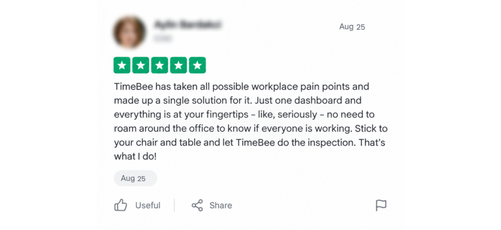 TimeBee Customer Review 1
