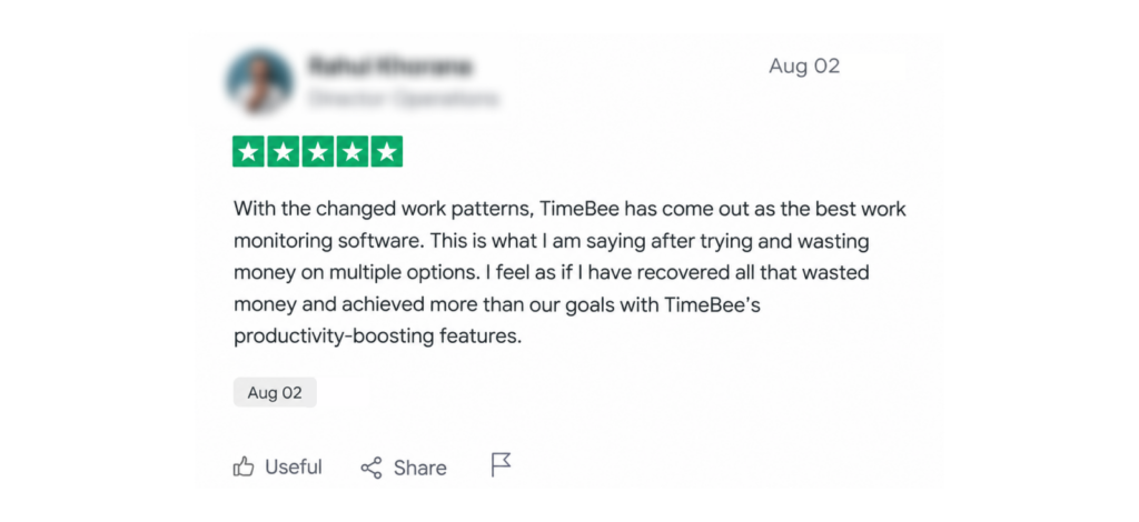 TimeBee Customer Review 2