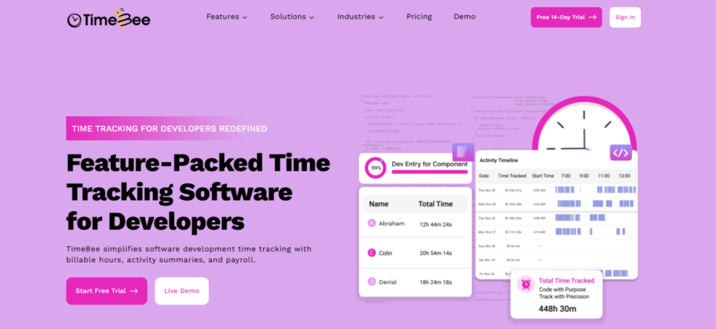 TimeBee — Best Overall for Developer Teams